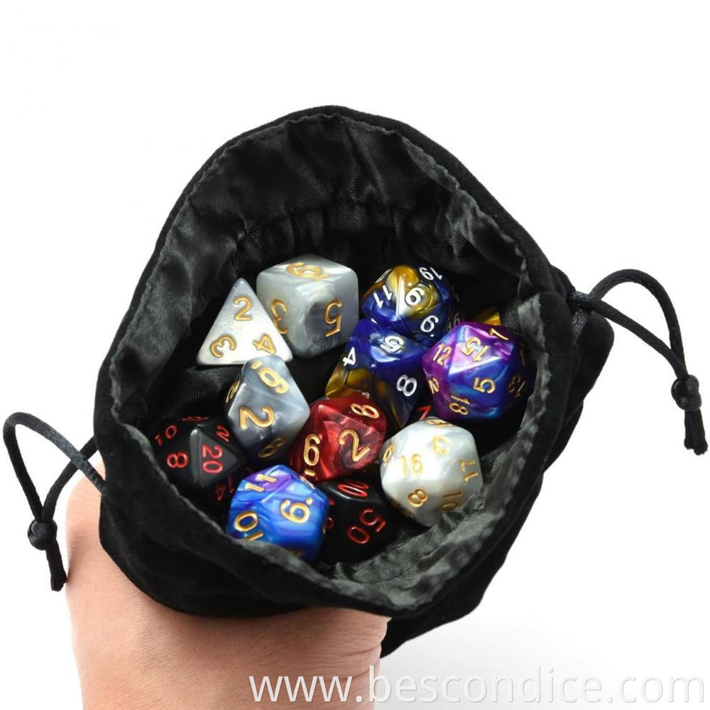 Round Bottom Velvet Dice Bag 2